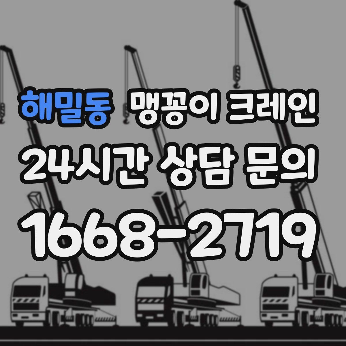 해밀동 맹꽁이 크레인 높이 제한이 있는 현장에서 선택하는 이유