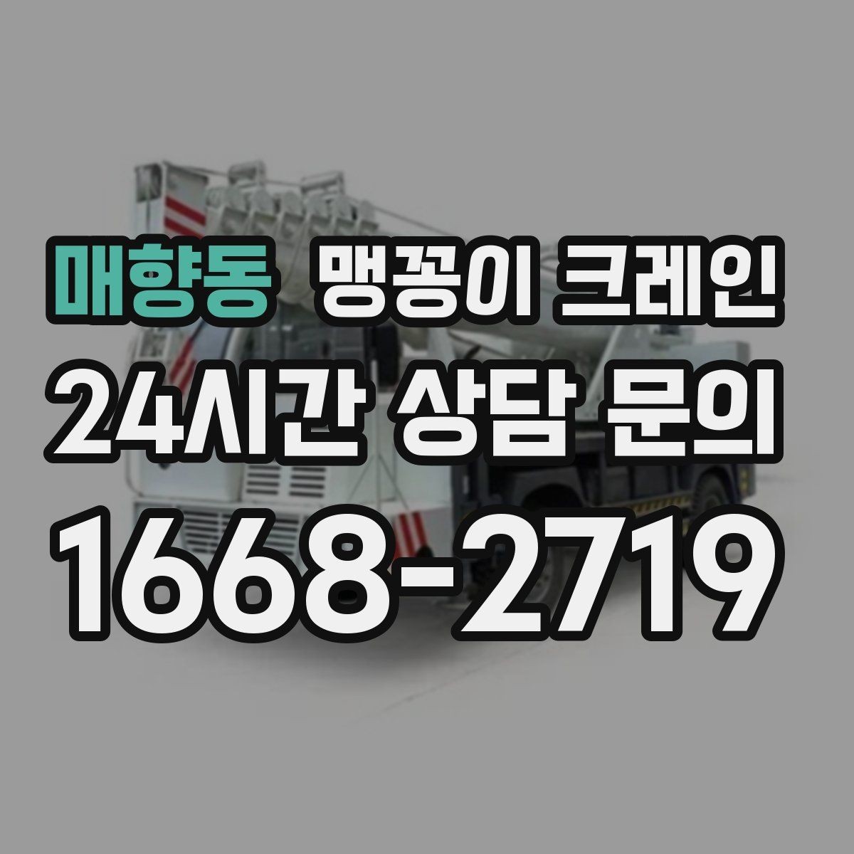 매향동 맹꽁이 크레인 현장에 맞는 장비 선정이 중요한 이유