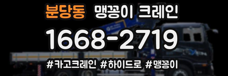 분당동 맹꽁이 크레인