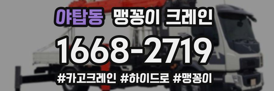 야탑동 맹꽁이 크레인