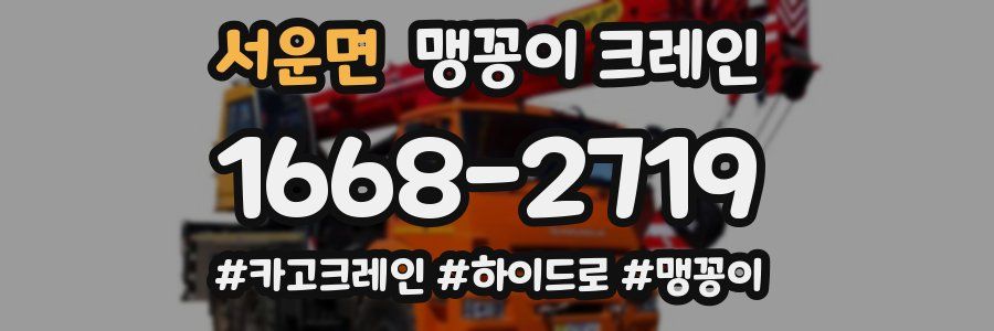 서운면 맹꽁이 크레인