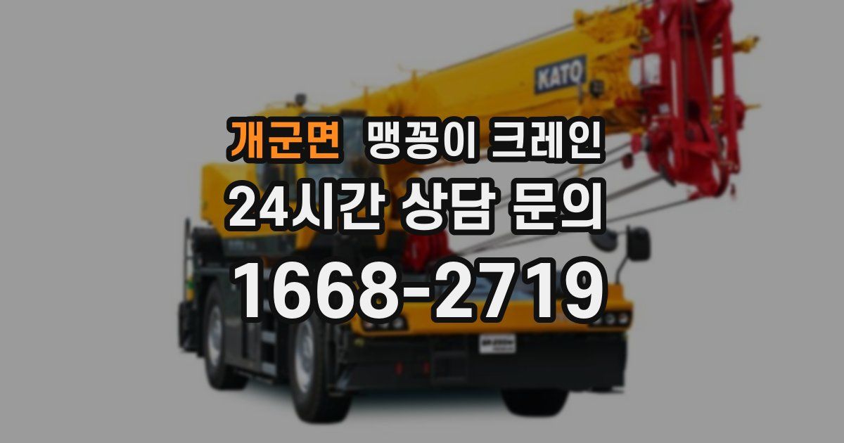 개군면 맹꽁이 크레인