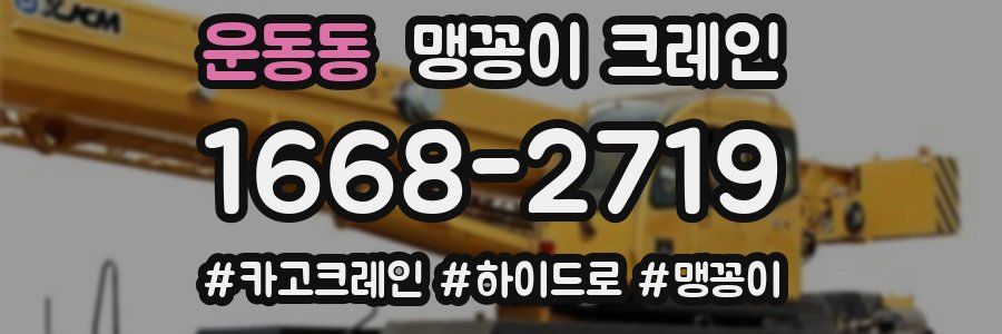 운동동 맹꽁이 크레인