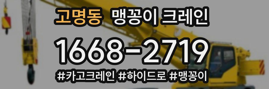 고명동 맹꽁이 크레인