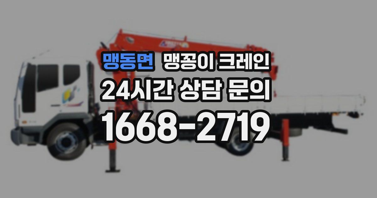 맹동면 맹꽁이 크레인