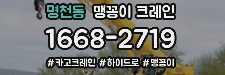 명천동 맹꽁이 크레인