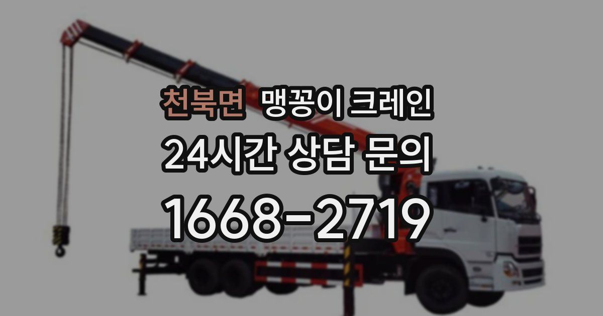 천북면 맹꽁이 크레인
