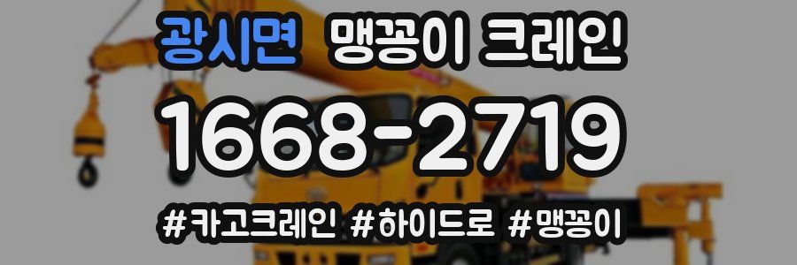 광시면 맹꽁이 크레인