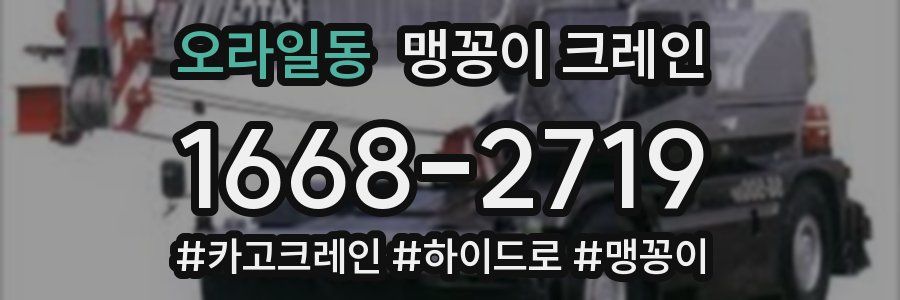 오라일동 맹꽁이 크레인