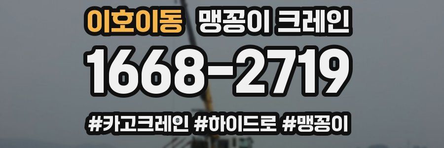이호이동 맹꽁이 크레인