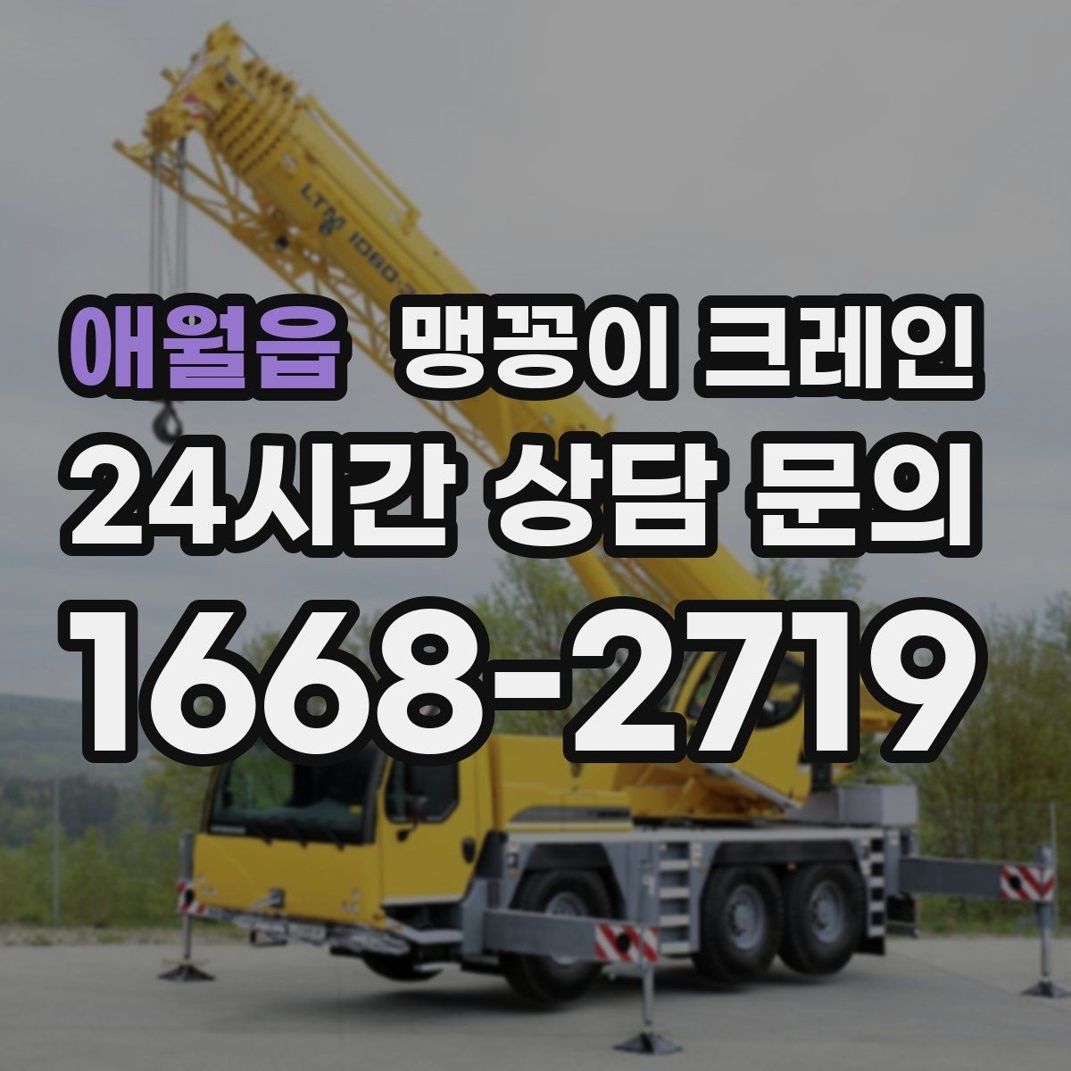 애월읍 맹꽁이 크레인 긴급 작업을 요청할 때 필요한 정보
