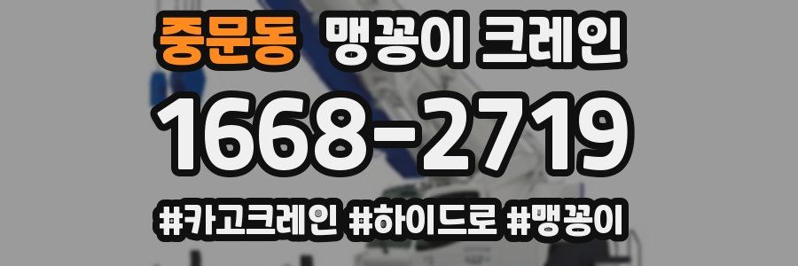 중문동 맹꽁이 크레인