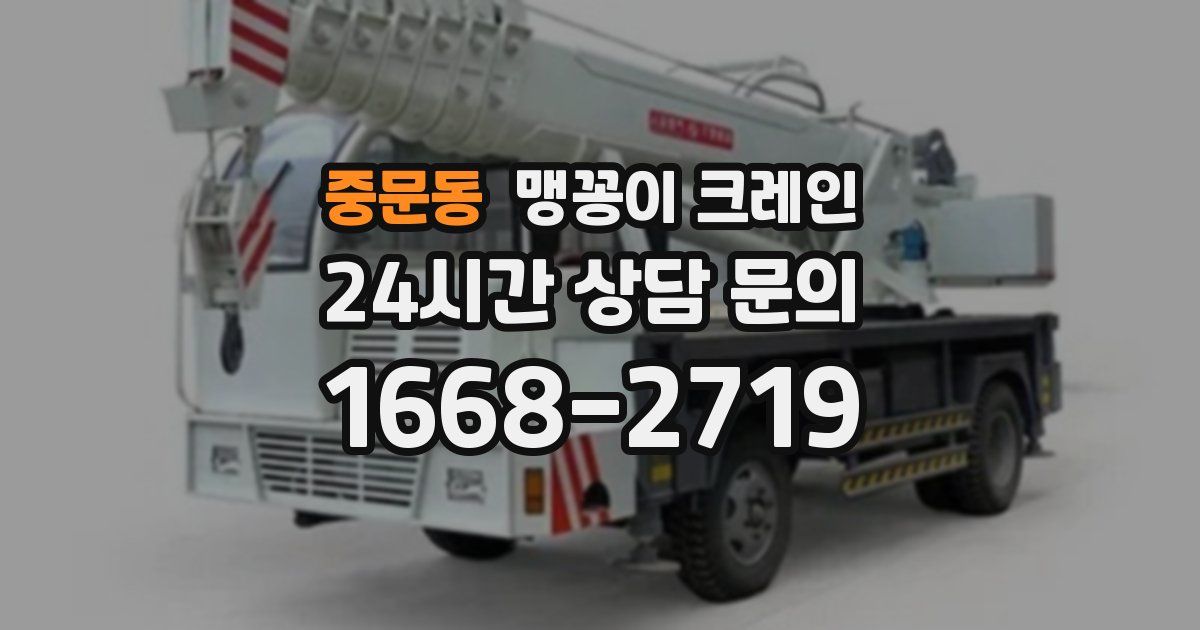 중문동 맹꽁이 크레인