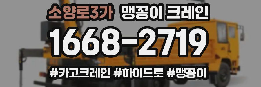 소양로3가 맹꽁이 크레인