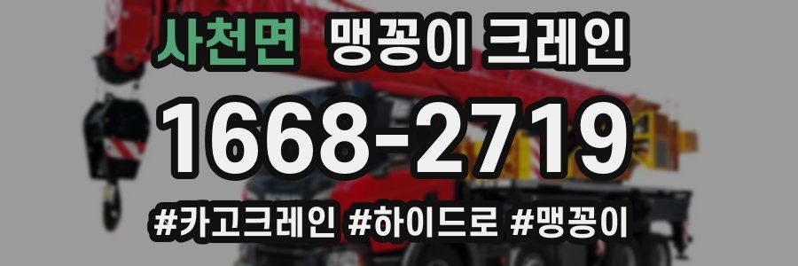 사천면 맹꽁이 크레인