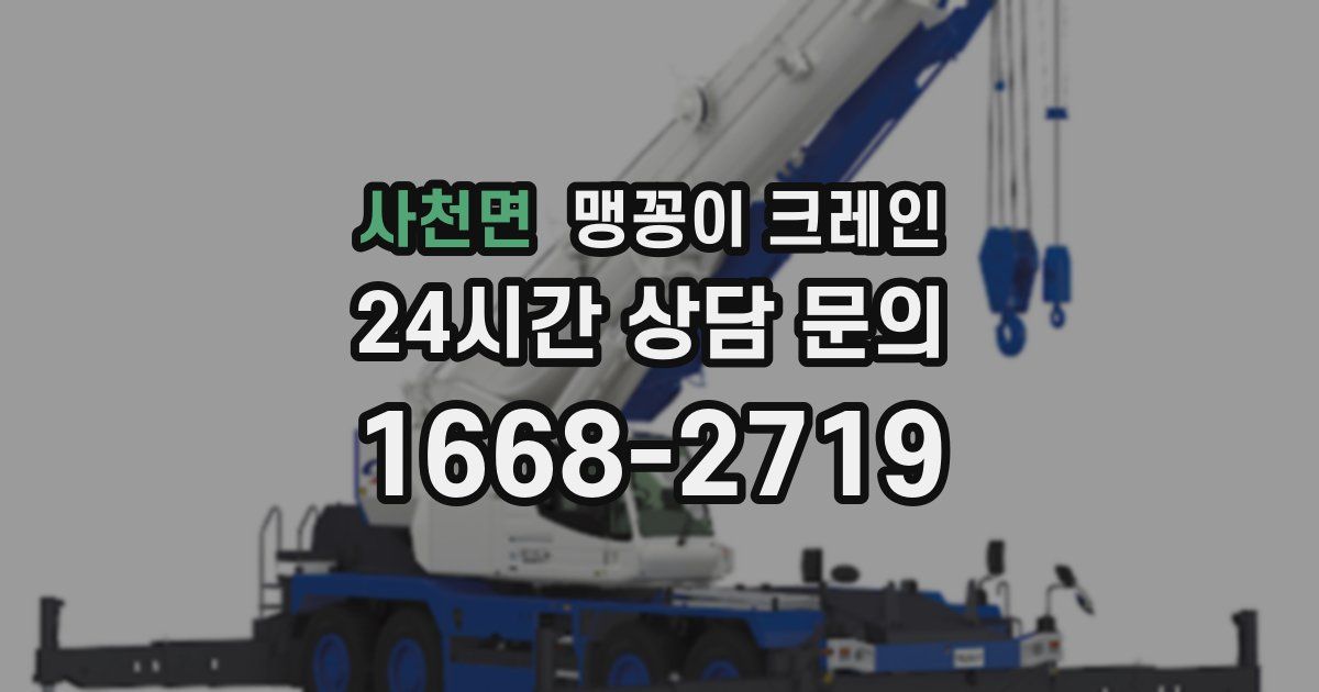 사천면 맹꽁이 크레인