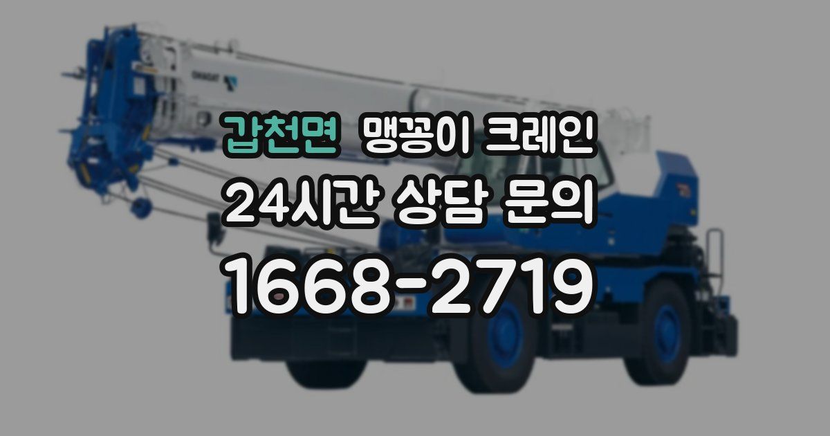 갑천면 맹꽁이 크레인