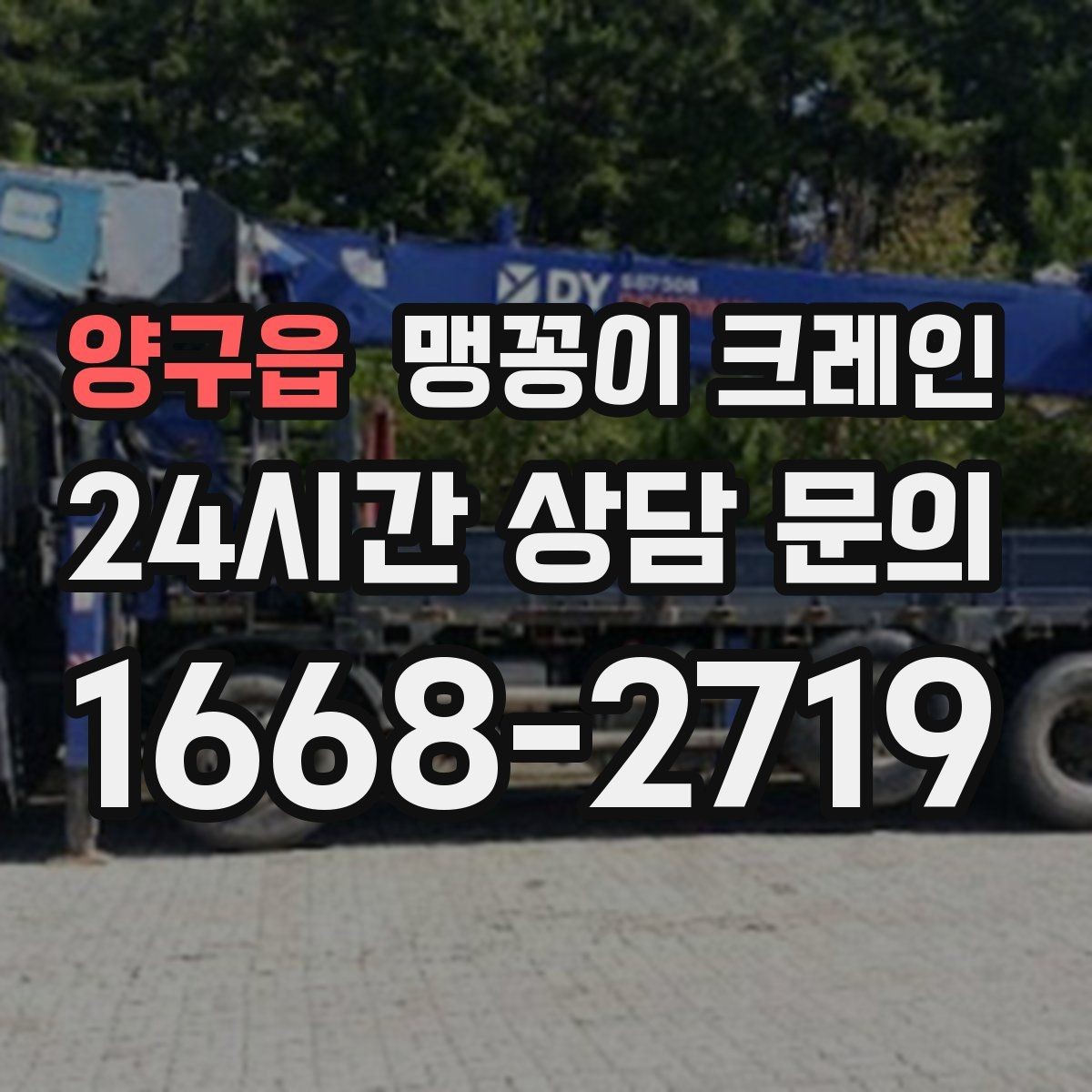 양구읍 맹꽁이 크레인 운반물 크기·무게가 중요한 이유
