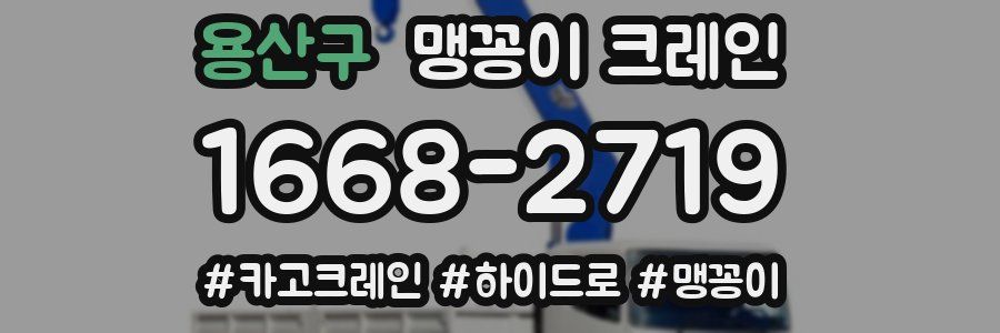 용산구 맹꽁이 크레인