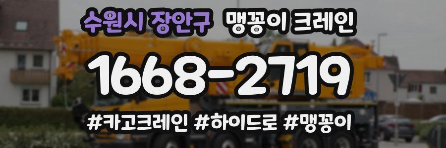 수원시 장안구 맹꽁이 크레인