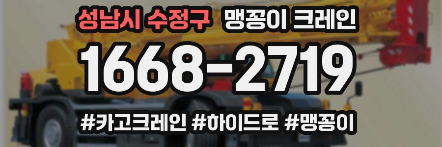 성남시 수정구 맹꽁이 크레인