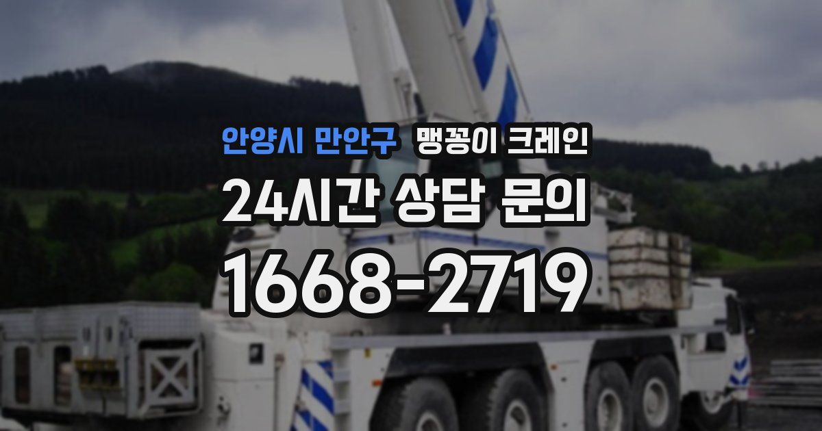 안양시 만안구 맹꽁이 크레인