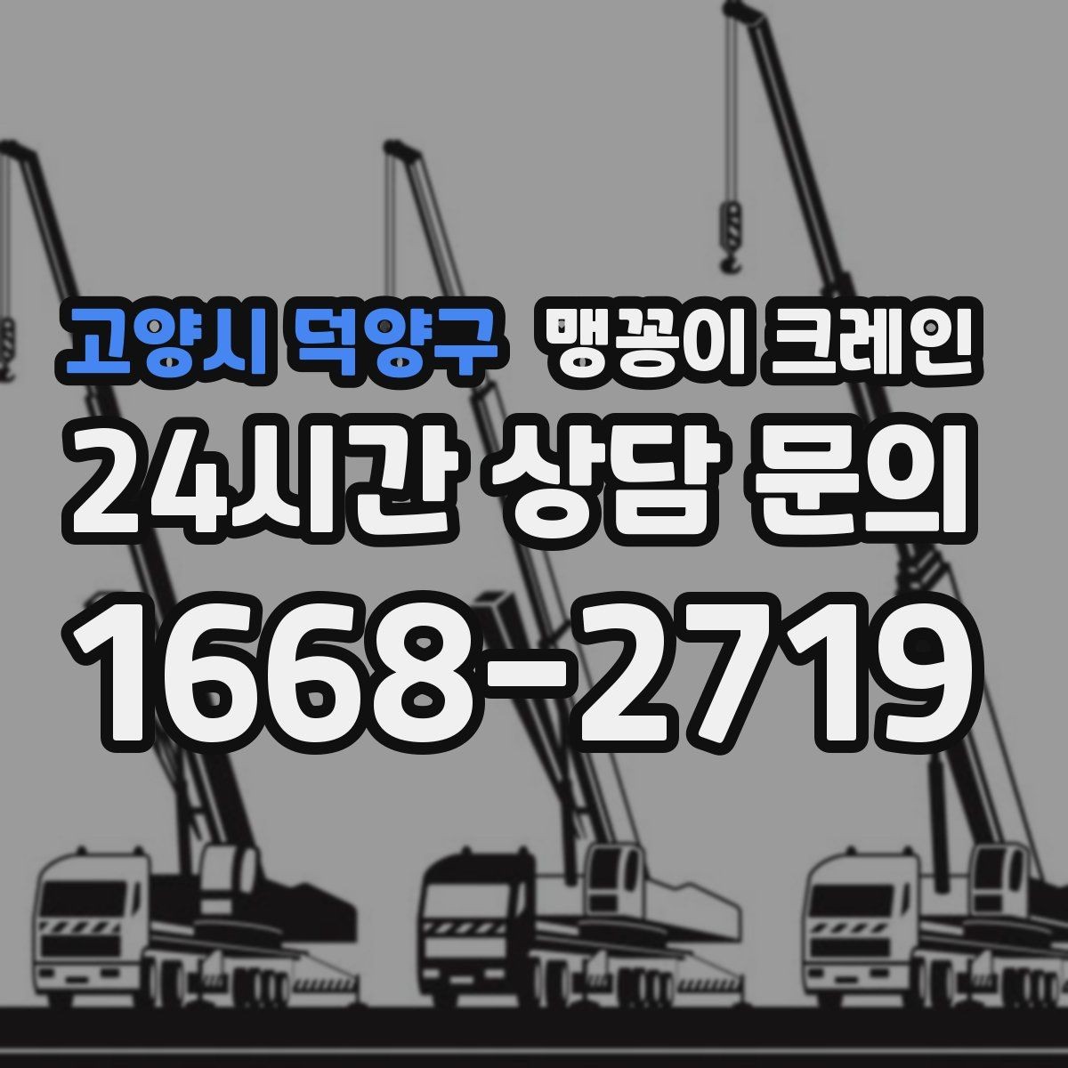 고양시 덕양구 맹꽁이 크레인 종일 작업이 필요한 케이스 정리