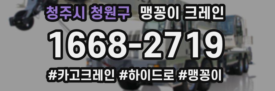 청주시 청원구 맹꽁이 크레인