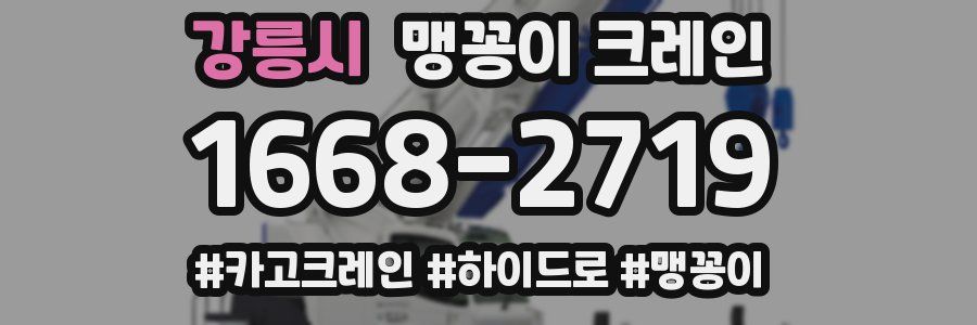강릉시 맹꽁이 크레인