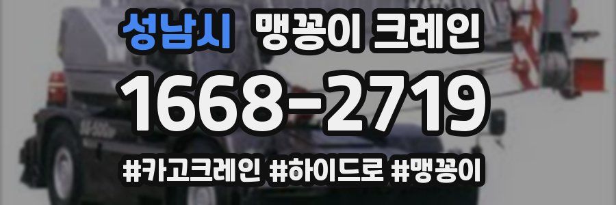 성남시 맹꽁이 크레인