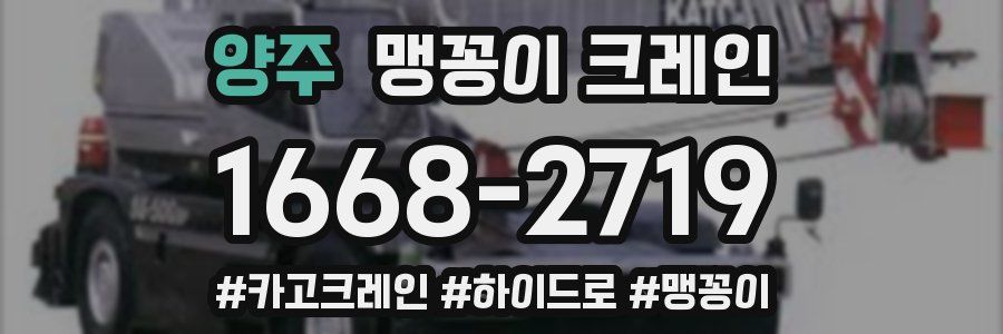 양주 맹꽁이 크레인