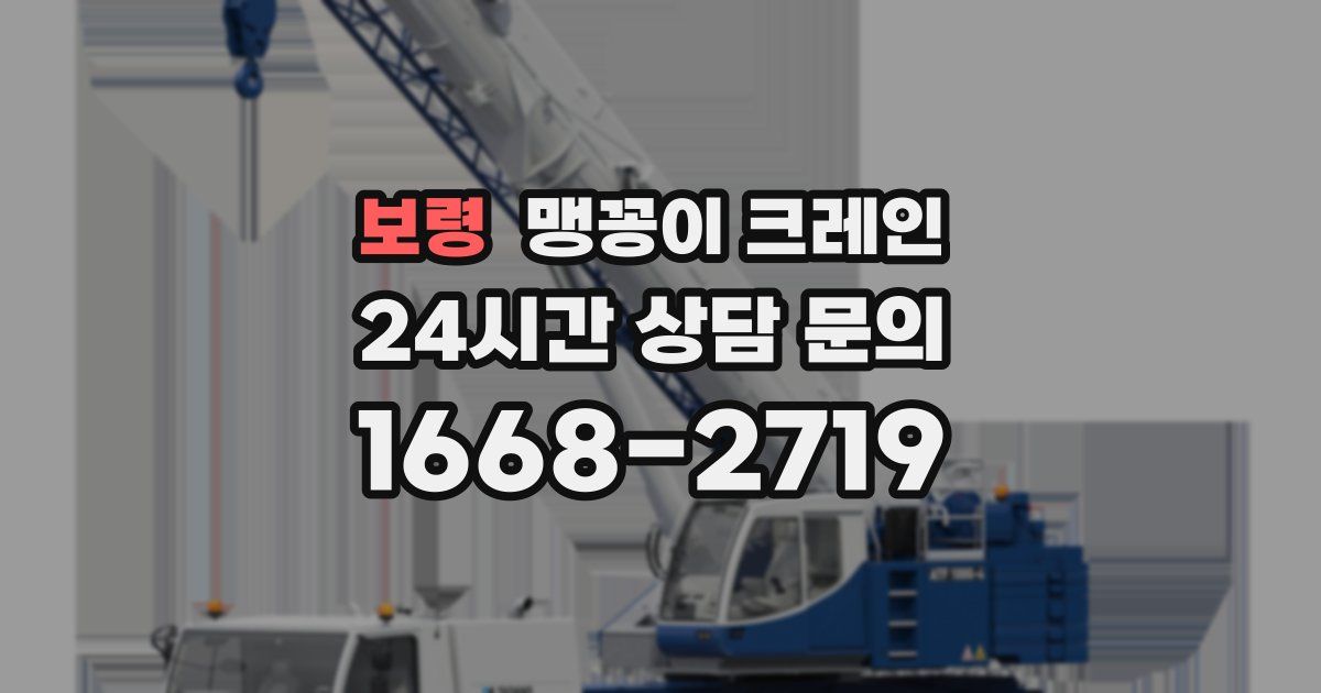 보령 맹꽁이 크레인