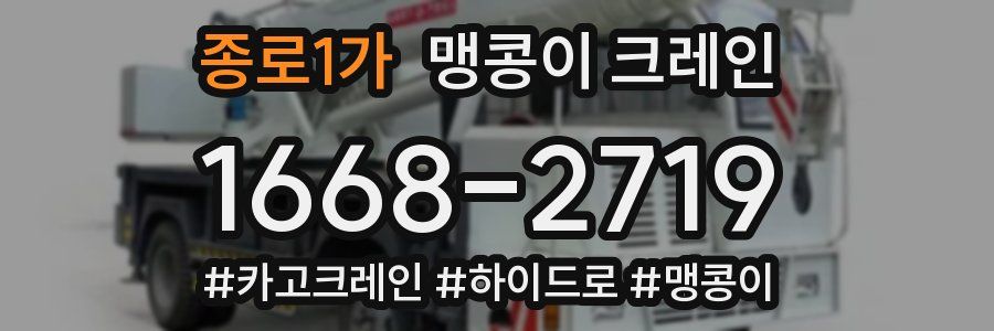 종로1가 맹콩이 크레인
