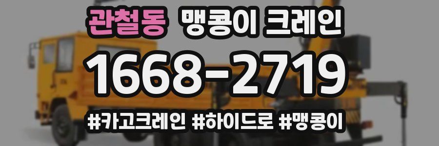 관철동 맹콩이 크레인