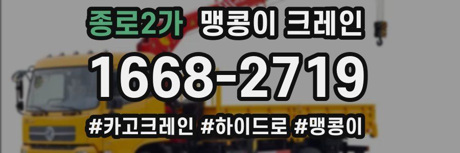 종로2가 맹콩이 크레인