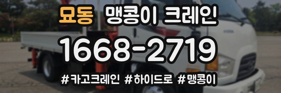 묘동 맹콩이 크레인