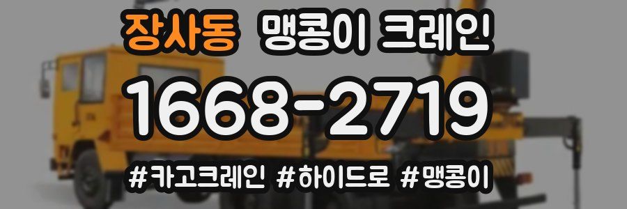 장사동 맹콩이 크레인