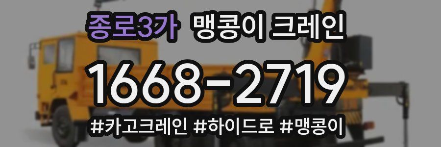 종로3가 맹콩이 크레인