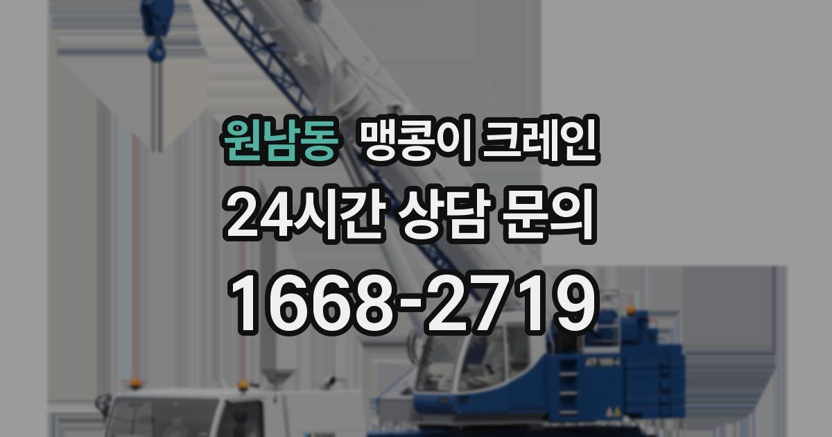 원남동 맹콩이 크레인