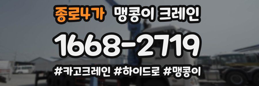 종로4가 맹콩이 크레인