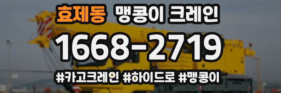 효제동 맹콩이 크레인