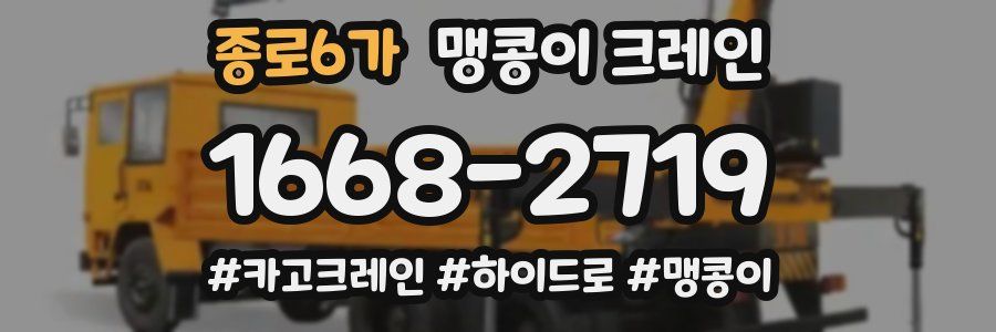 종로6가 맹콩이 크레인