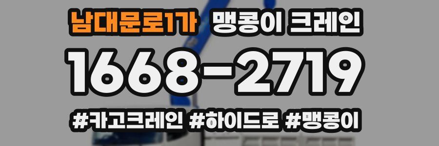 남대문로1가 맹콩이 크레인