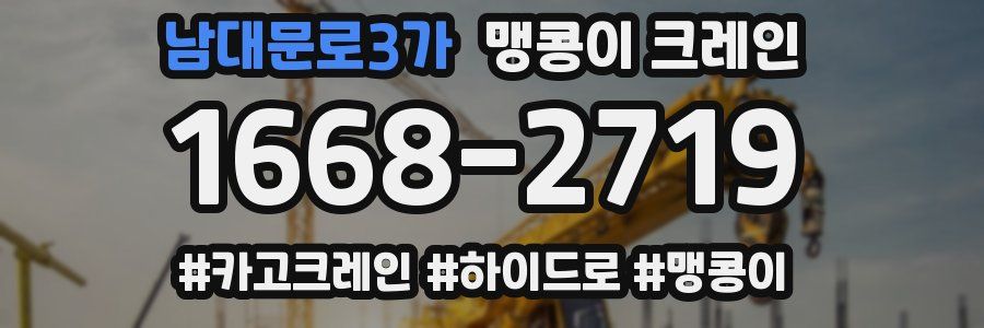 남대문로3가 맹콩이 크레인