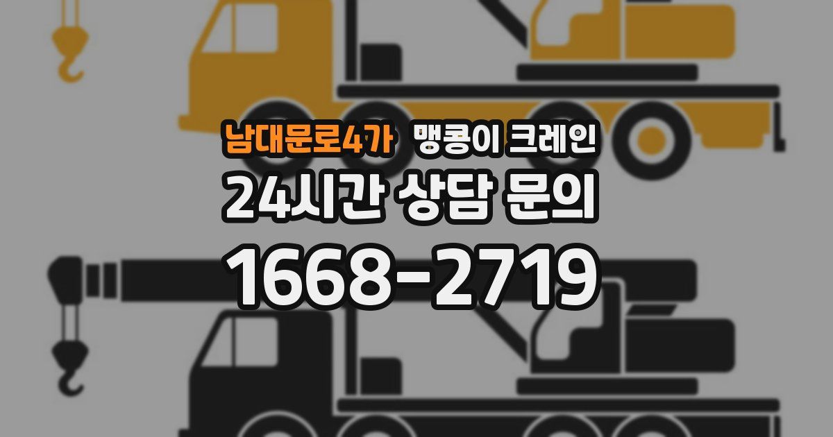 남대문로4가 맹콩이 크레인