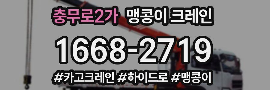 충무로2가 맹콩이 크레인