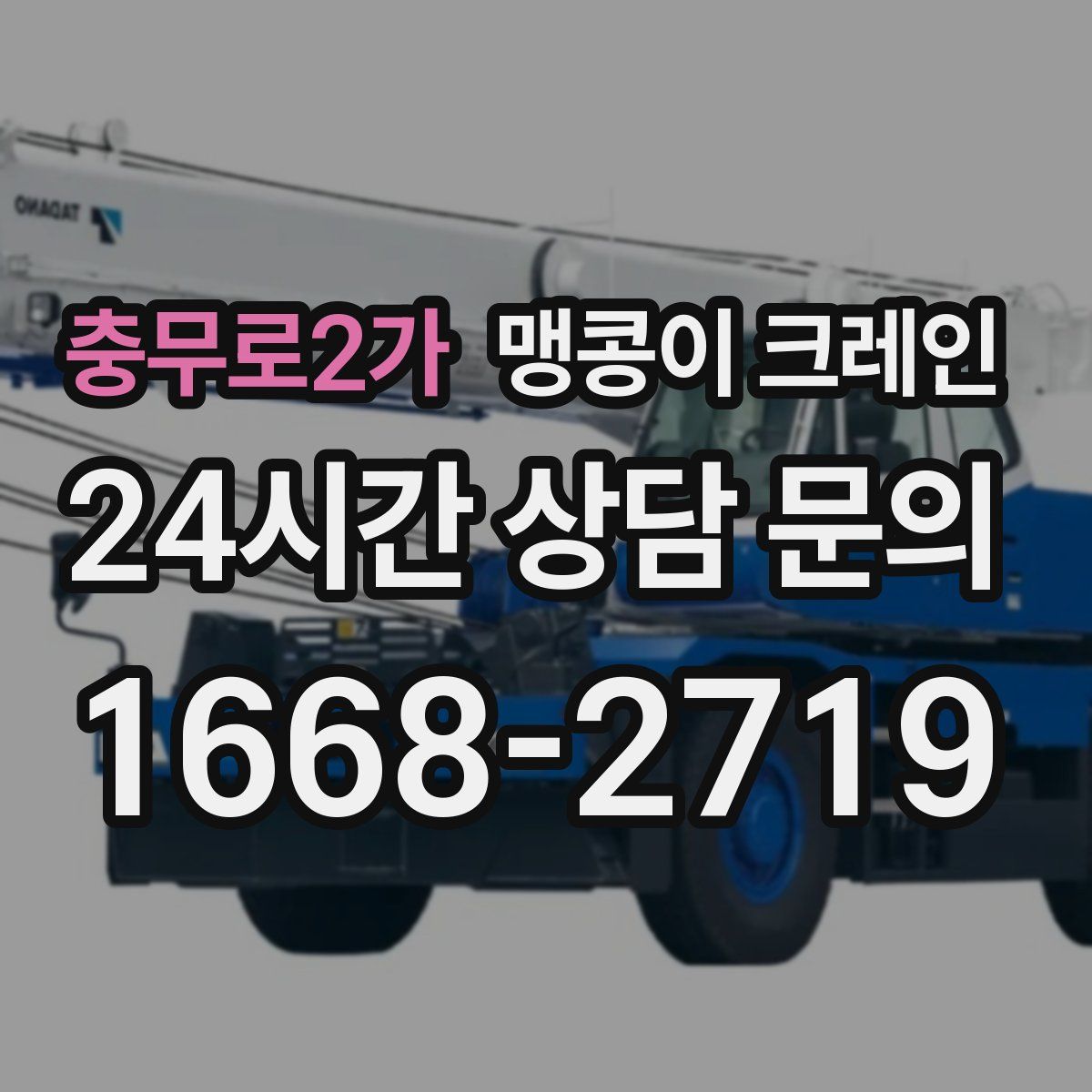 충무로2가 맹콩이 크레인