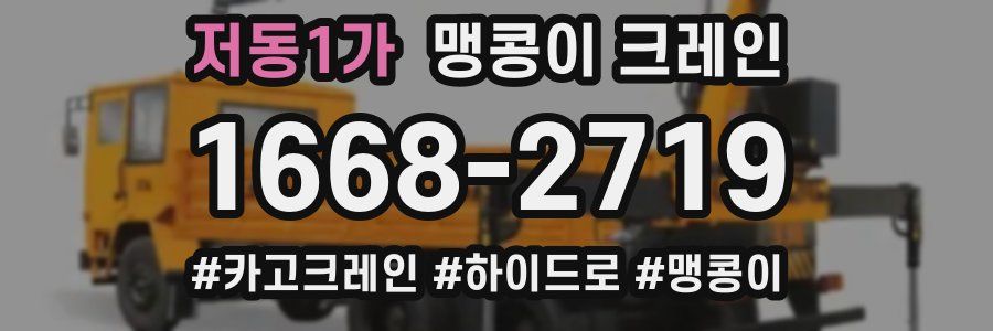 저동1가 맹콩이 크레인