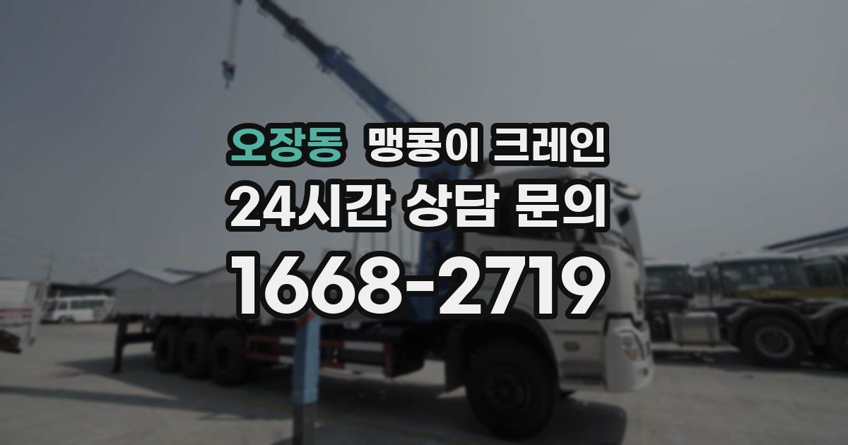 오장동 맹콩이 크레인