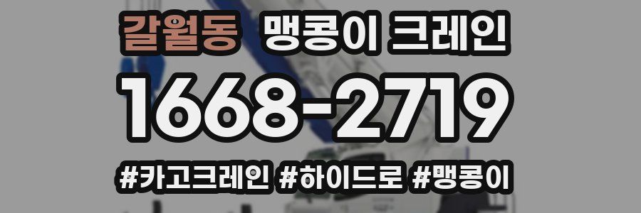 갈월동 맹콩이 크레인